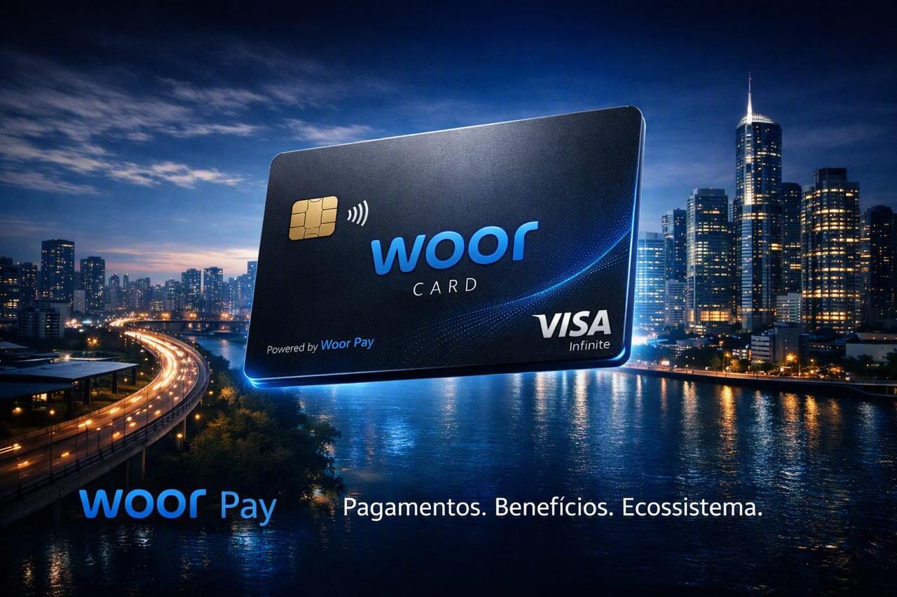 Imagem conceitual de apresentação do WOOR Card